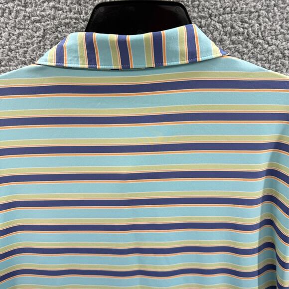 The Peter Millar Summer Comfort Polo Mens Stripped Golf XL - Picture 7 of 12